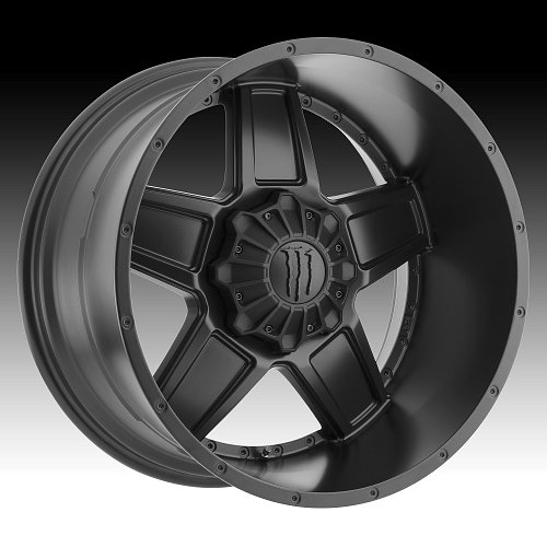 Monster Energy Edition 543B Satin Black Custom Wheels Rims 1
