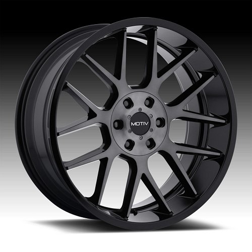 Motiv 422MBDT Midnight Machined Black Dark Tint Custom Wheels Rims 1