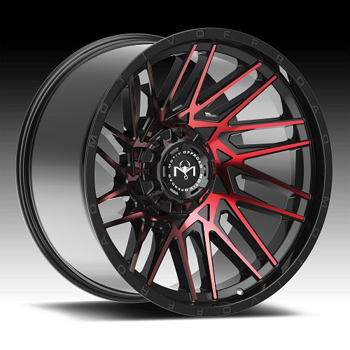 Motiv Offroad 424MBR Mutant Satin Black Custom Wheels Rims 1