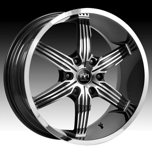 Motiv 401CB-6 Motion Gloss Black w/ Chrome Accents Custom Rims Wheels 1