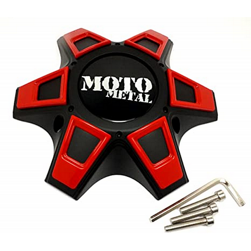 M-946SB / Moto Metal MO969 Black Bolt On Center Cap for 6-Lug Application 1