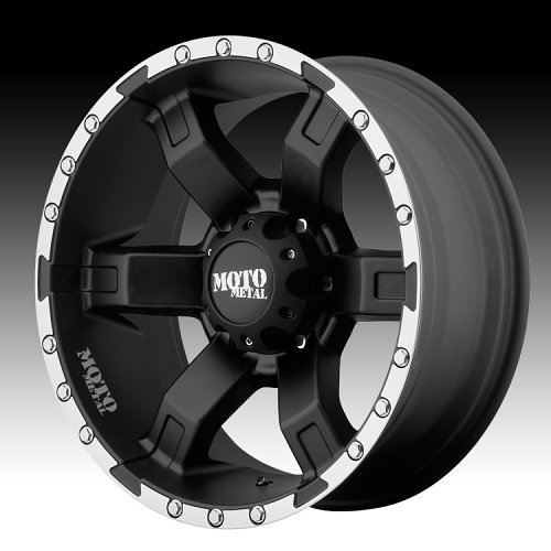 Moto Metal MO967 Satin Black Machined Edge Custom Wheels Rims 1