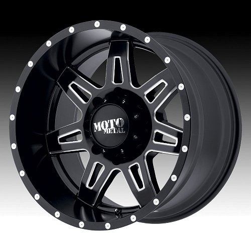 Moto Metal MO975 Satin Black Milled Custom Wheels Rims 1