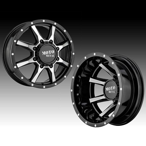 Moto Metal MO995 Dually Gloss Black Machined Custom Wheels Rims 1