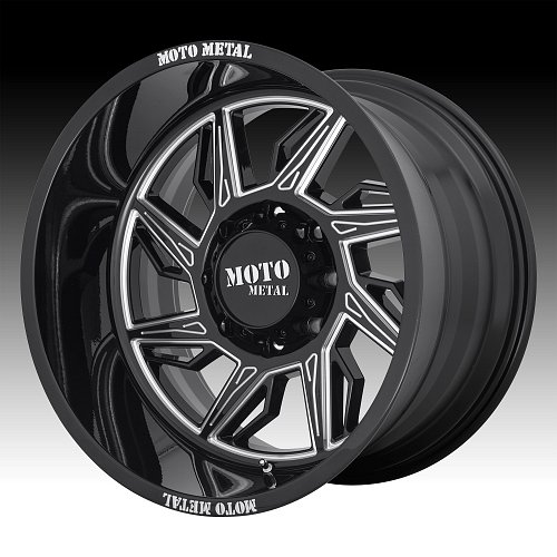 Moto Metal MO997 Hurricane Gloss Black Milled Custom Wheels Rims 1