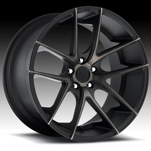 Niche M130 Targa Matte Black with Dark Tinted Clearcoat Custom Wheels Rims 1
