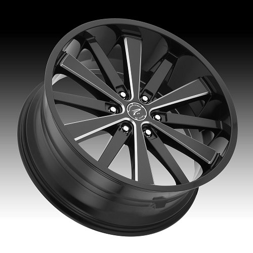 Platinum 270 Pivot Gloss Black Milled Custom Wheels Rims 2