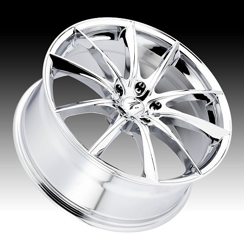 Platinum 435 Flux Chrome Custom Wheels Rims 2