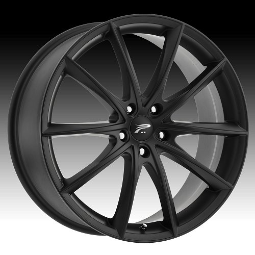 Platinum 435 Flux Satin Black Custom Wheels Rims 1