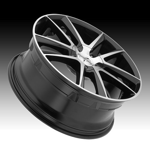 Platinum 436 Gemini Machined Black Custom Wheels Rims 2