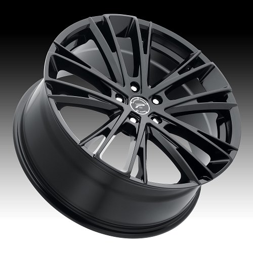 Platinum 458BK Prophecy Gloss Black Custom Wheels Rims 2