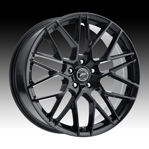 Platinum 459BK Retribution Gloss Black Custom Wheels Rims 1