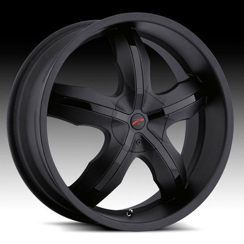 Platinum 212B 212 Widow Matte Black w/ Black Inserts Custom Rims Wheels 1