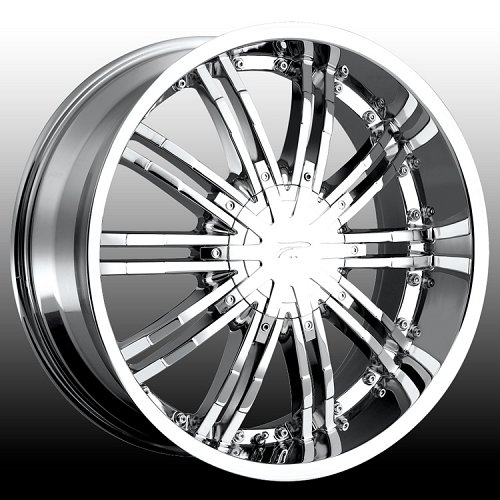 Platinum 290 Monolith Chrome Custom Rims Wheels 1