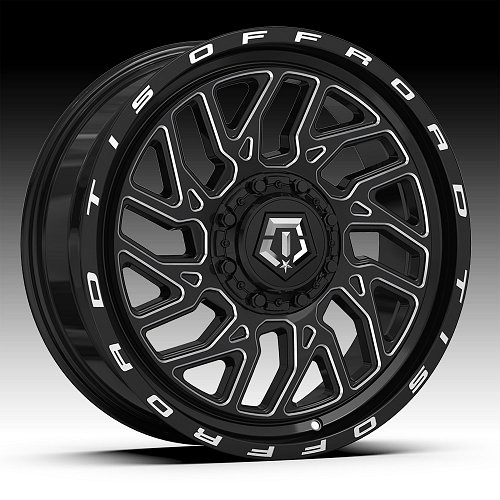 TIS Wheels 544BM Overland Black Milled Custom Wheels Rims 1