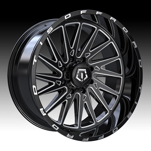 TIS Wheels 547BM Gloss Black Milled Custom Wheels Rims 1