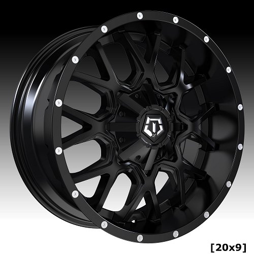 TIS Wheels 549B Satin Black Custom Truck Wheels 1