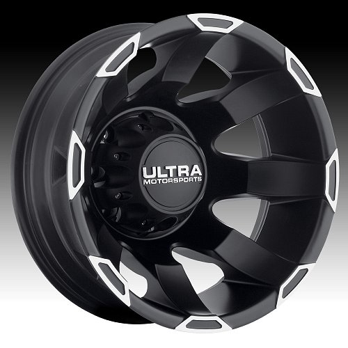 Ultra 025 Phantom Dually Satin Black Machined Custom Wheels Rims 2