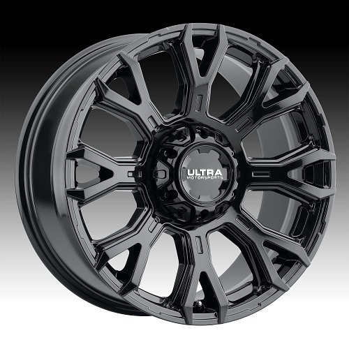 Ultra 123BK Scorpion Gloss Black Custom Wheels Rims 1