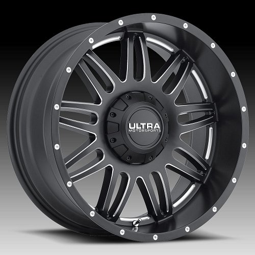 Ultra 188 Soldier Satin Black Milled Custom Wheels Rims 2