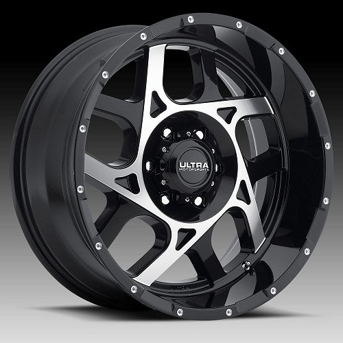 Ultra 250 Colossus Gloss Black Machined Custom Wheels Rims 1