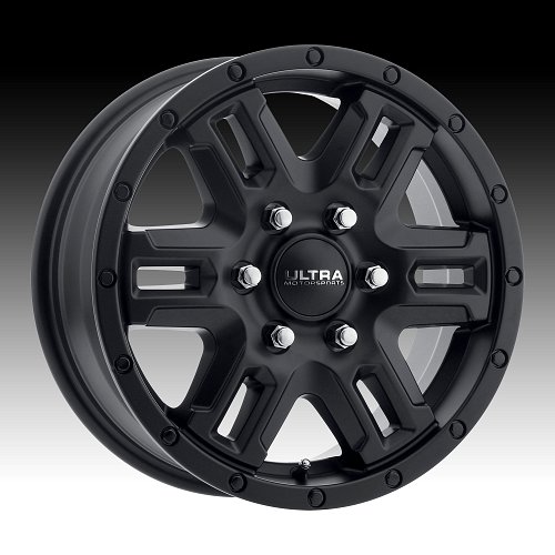 Ultra 470SB Judgement Van Satin Black Custom Wheels Rims 1