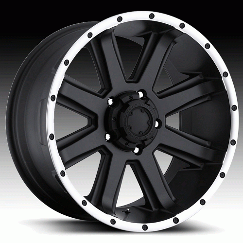Ultra 195 Crusher Semi Gloss Black Custom Rims Wheels 1