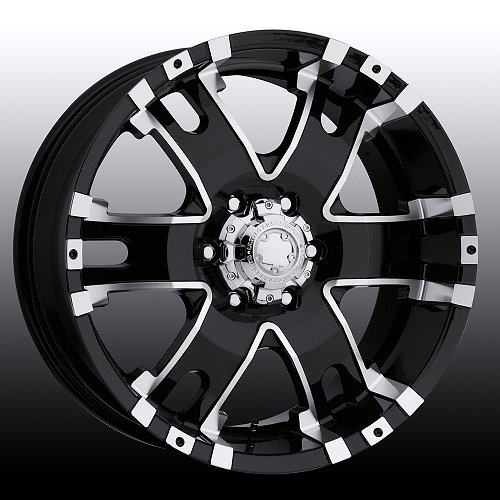Ultra 201/ 202 Baron Black w/ Diamond Machined Custom Rims Wheels 1