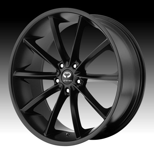 Lorenzo WL032 WL32 Satin Black Custom Rims Wheels 1