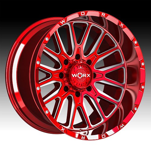 Worx Offroad 818RM Red Milled Custom Truck Wheels 1