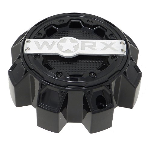 WRX-0081BK / Worx Alloy Gloss Black 8-Lug Center Cap 1