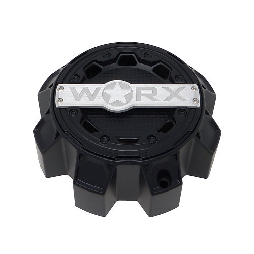 WRX-0081SB / Worx Alloy Satin Black 8-Lug Bolt-On Center Cap 1