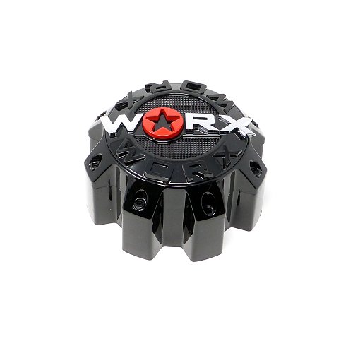 WRX-8808LB / Worx Alloy 8-Lug Gloss Black Bolt On Center Cap 1