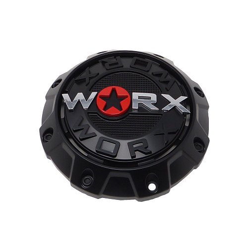 WRX-8856SB / Worx Alloy Satin Black 5/6-Lug Bolt On Center Cap 1