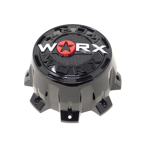 WRX-8899RB / Worx 8-Lug Gloss Black Dually Rear Center Cap 1