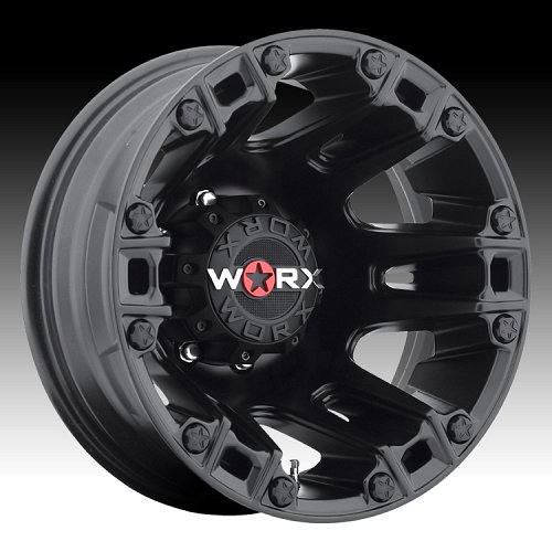 Worx Alloy 803 Beast Satin Black Dually Custom Wheels Rims 1