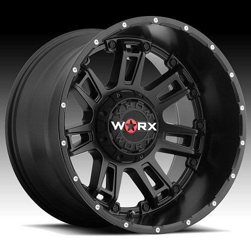 Worx Alloy 808 Beast II Satin Black Custom Wheels Rims 1