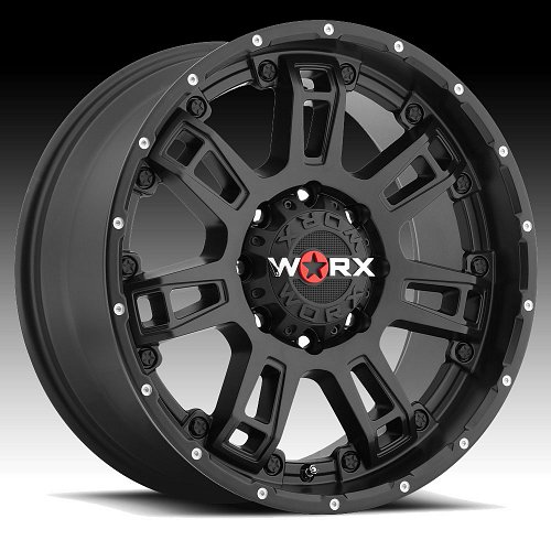 Worx Alloy 808 Beast II Satin Black Custom Wheels Rims 2