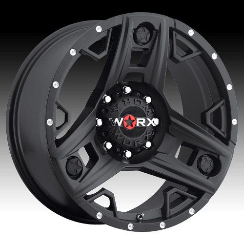 Worx Alloy 801 Triad Satin Black Custom Rims Wheels 1