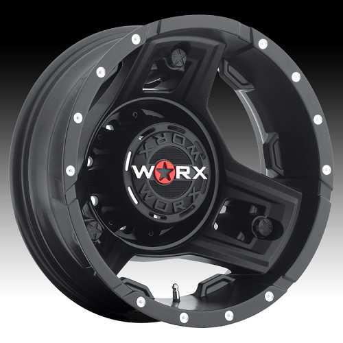 Worx Alloy 801 Triad Dually Satin Black Custom Rims Wheels 1