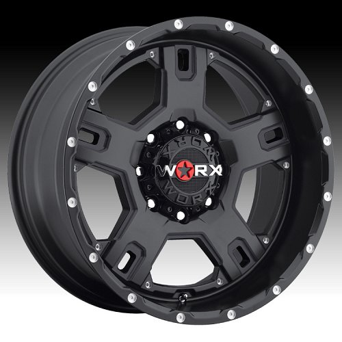 Worx Alloy 802 Havoc Satin Black Custom Rims Wheels 1