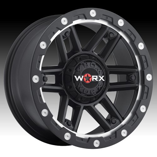 Worx Alloy 804 Tank Satin Black Custom Rims Wheels 1