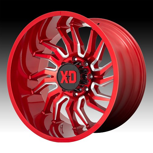 XD Series XD858 Tension Candy Red Milled Custom Truck Wheels Rims 1