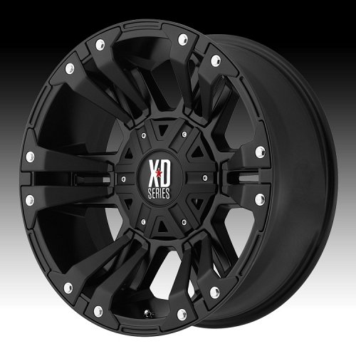 XD Series XD822 Monster II Matte Black Custom Wheels Rims 1