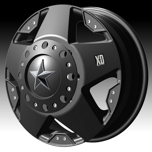 XD Series XD775 Rockstar Dually Matte Black Custom Wheels Ri 1