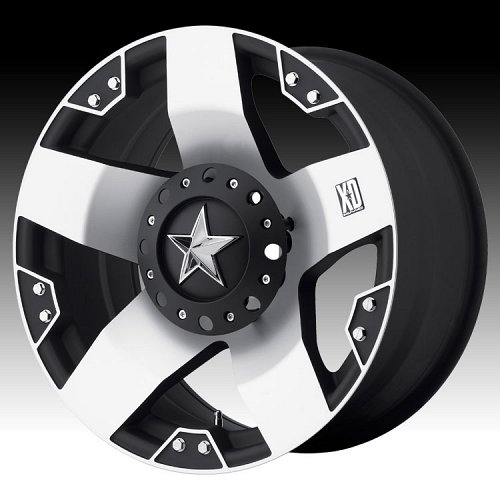 XD Series XD775 Rockstar Machined Face w/ Matte Black Custom Wheels Rims 1