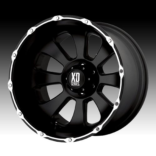 XD Series XD799 Armour Matte Black w/ Machined Edge Custom Wheels Rims 1