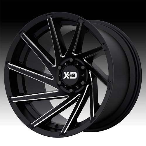 XD Series XD834 Cyclone Satin Black Milled Custom Wheels Rims 1